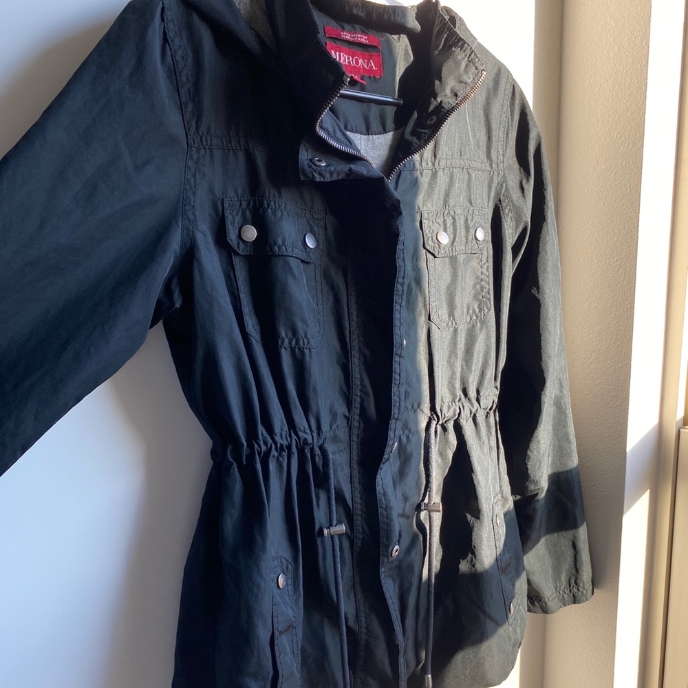 Black raincoat